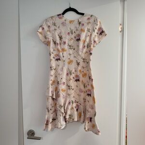 Zimmermann floral ivory linen dress size 1